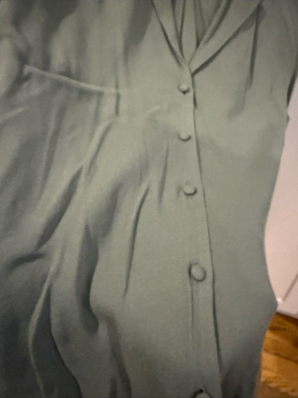Wilfred Aritzia Olive Green Button-Up Blouse Size M - Picture 5 of 5